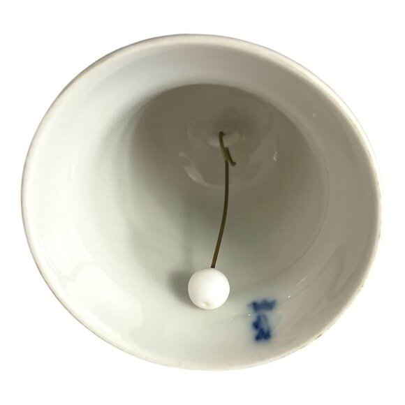 1973 Hutschenreuther Porcelain Christmas Bell – Blue & White Angel Design - Picture 4 of 5